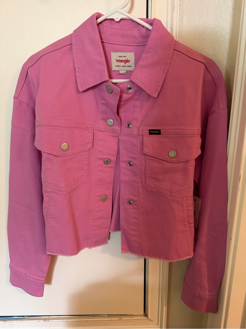 Wrangler Pink Cropped Jean Jacket